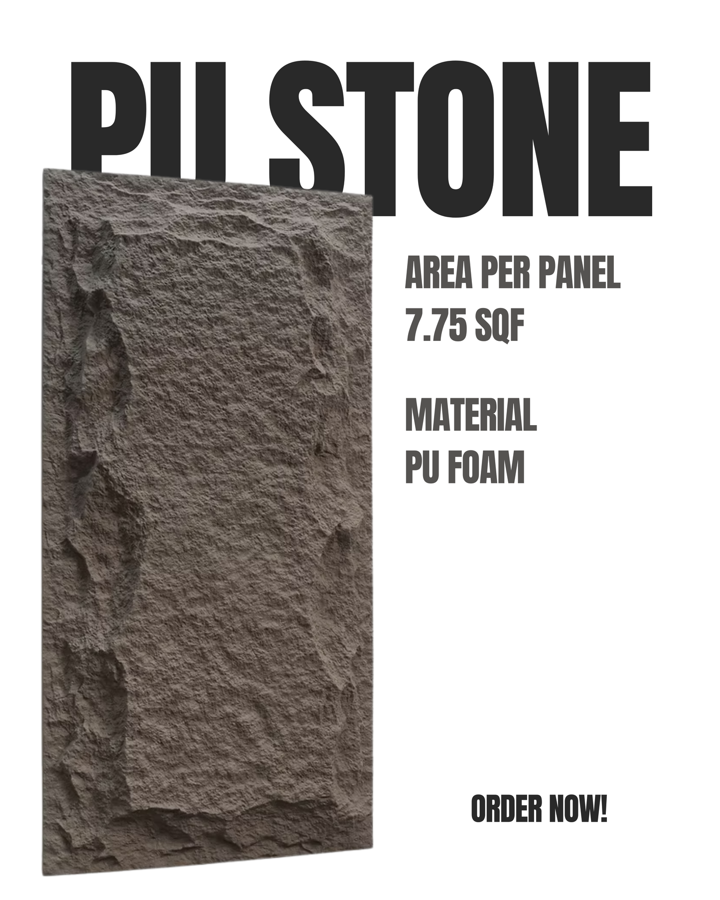PU Stone Panel – Mega Stone Series (4ft x 2ft)
