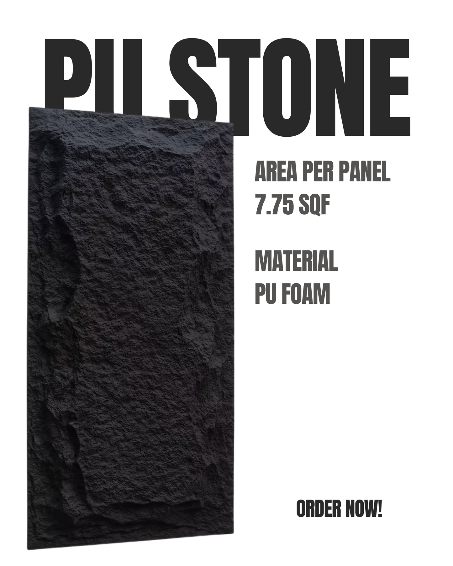 PU Stone Panel – Mega Stone Series (4ft x 2ft)
