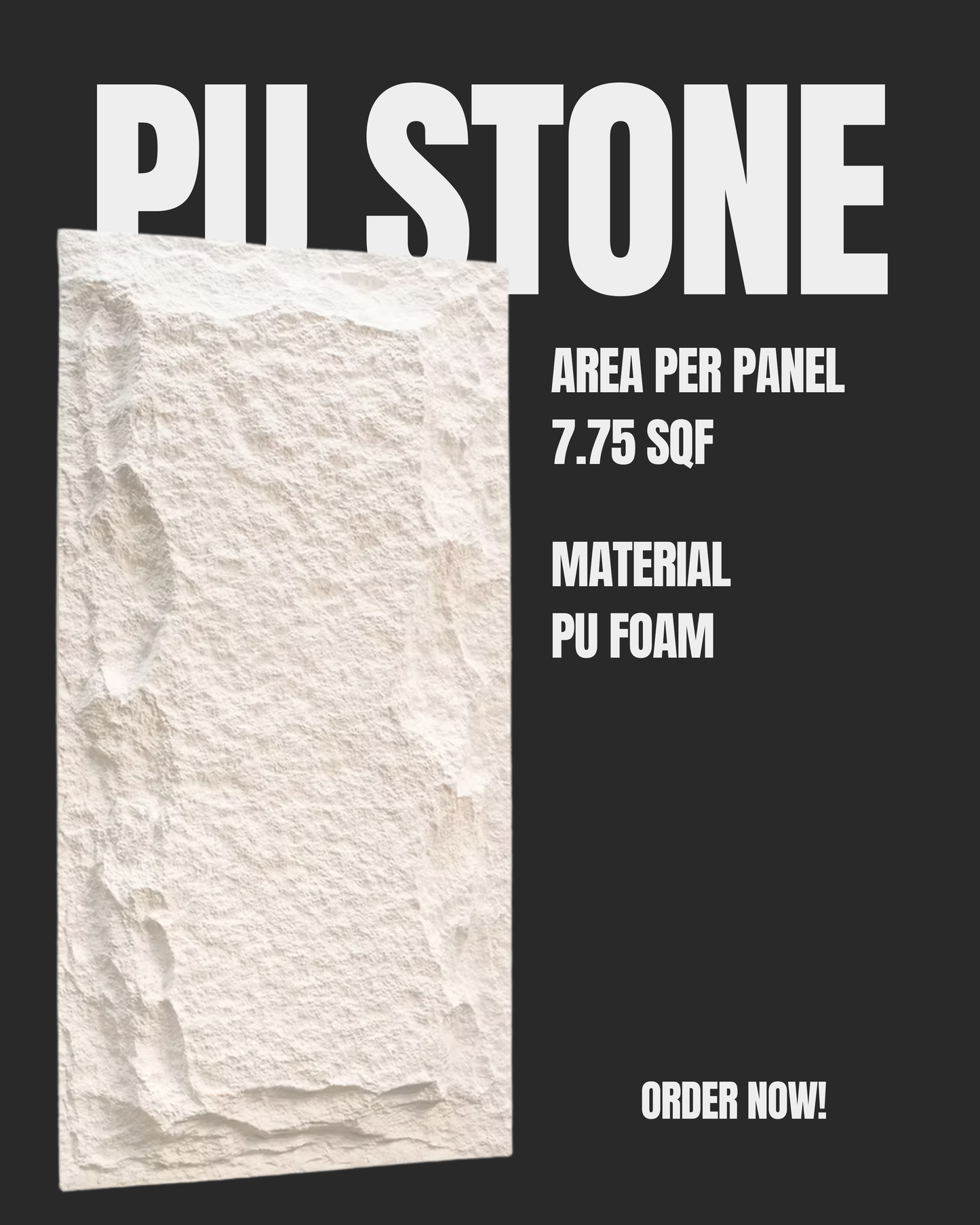 PU Stone Panel – Mega Stone Series (4ft x 2ft)