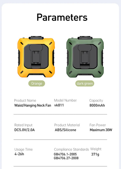 CoolBelt Pro – Wearable Waist Fan & Power Bank