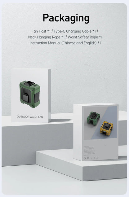 CoolBelt Pro – Wearable Waist Fan & Power Bank